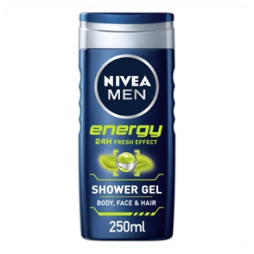 (6 x 250ml) NIVEA MEN - ENERGY SHOWER GEL