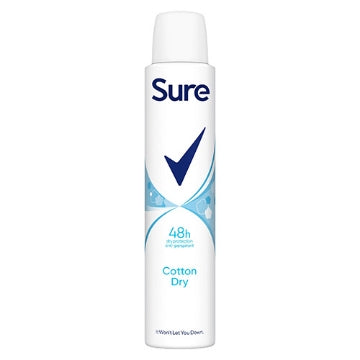 (6 x 200ml) SURE WOMEN APA - COTTON DRY