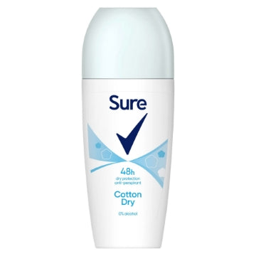 (6 x 50ml) SURE WOMEN ROLL ON - COTTON DRY