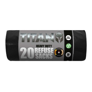 (20 x 20's) TITAN HEAVY DUTY BIN BAG/REFUSE 90L (RB6)