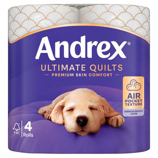 (4pk x 6) ANDREX TOILET ROLL ULTIMATE QUILTS 3Ply 155Sh FSC®