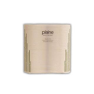 (4pk x 1) PLAINE BAMBOO 3PLY TOILET ROLL UNBLEACHED*singles*
