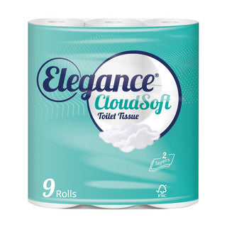 (9pk x 6) ELEGANCE CLOUDSOFT TOILET TISSUE 2ply 190sht^