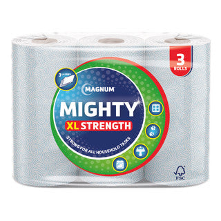 (3pk x 4) MAGNUM MIGHTY XL 3ply KITCHEN TOWEL 70Sht FSC®
