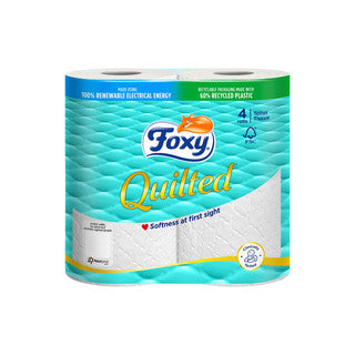 (4pk x 10) FOXY QUILTED TOILET ROLL 2ply