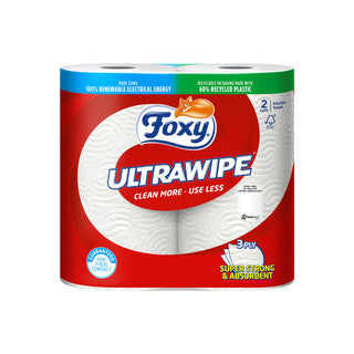 (2pk x 6) FOXY ULTRAWIPE KITCHEN TOWEL 3ply 70sht FSC®