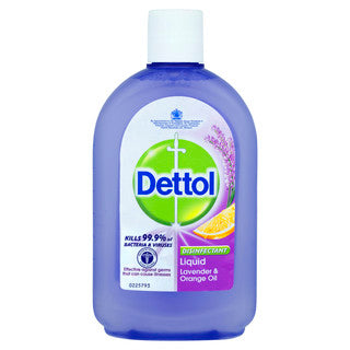 (500ml x 6) DETTOL DISINFECTANT - LAVENDER & ORANGE