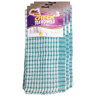 (3pk x 5) SQUEAKY CLEAN - TEA TOWELS