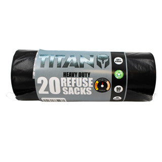 (20's x 20) TITAN HEAVY DUTY BIN BAG/REFUSE 90L (RB6)CO:TR (P)