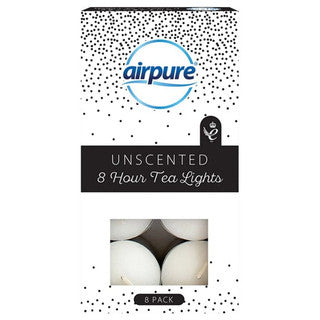 (8's x 24) AIRPURE - 8 HOUR TEALIGHTS UNSCENTED