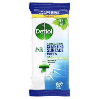 (72's x 5) DETTOL ANTI-BACTERIAL BIO SURFACE WIPES 72