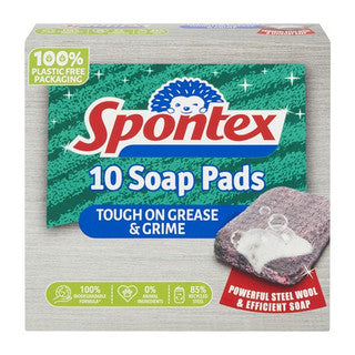 (10pk x 10) SPONTEX - SOAP FILLED PADS