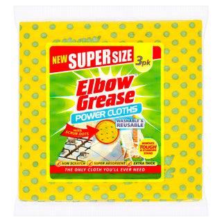 (3pk x 12) ELBOW GREASE SUPERSIZE CLOTH 3PK CO: TR