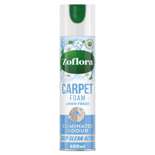 (600ml x 8) ZOFLORA CARPET FRESH CARE FOAM CLEANER-LINEN FRESH