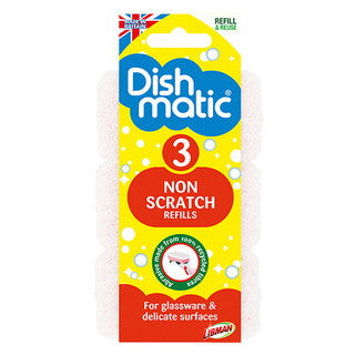 (3pk x 9) DISHMATIC NON SCRATCH REFILL TRIPLES - PINK