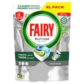 (51's x 4) FAIRY PLAT DISHWASHER TABS - ORIGINAL CO:BE