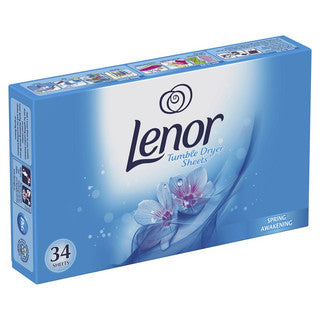 (34's x 12) LENOR TUMBLE DRYER SHEETS - SPRING AWAK'G CO:US