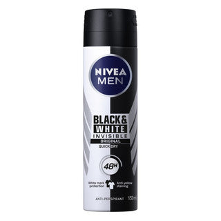 (150ml x 6) NIVEA MEN - DEODORANT BLACK & WHITE POWER CO:DE