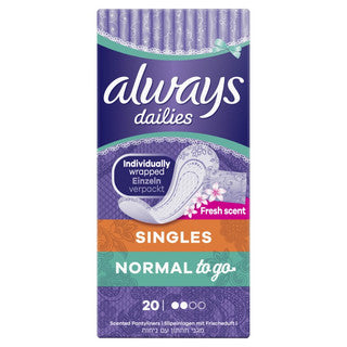 (20 pads x 6) ALWAYS DAILIES LINER - FRESH