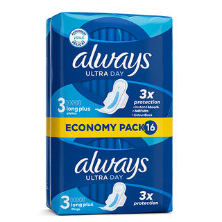 (16 pads x 8) ALWAYS ULTRA DAY PADS LONG WINGS (wsl)