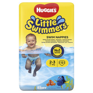 (12pk x 3) HUGGIES LITTLE SWIMMERS - SWIM NAPPIES SIZE 2-3_
