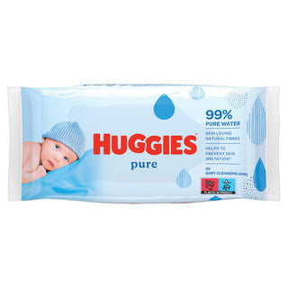 (56's x 10) HUGGIES BABY WIPES PURE 99% WATER^