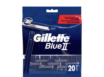 (20pk x 20) GILLETTE BLUE II DISPOSABLE RAZORS CO:PL(c)
