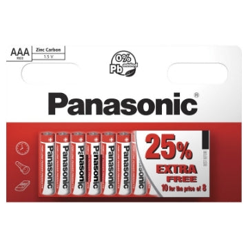(20 x AAA) PANASONIC AAA BATTERIES 10PK (8+25%)