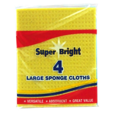 (10 x 4pk) SUPERBRIGHT - SPONGE CLOTHS