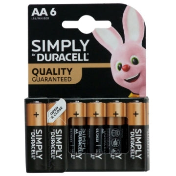 (10 x 6pk) DURACELL SIMPLY - AA BATTERIES