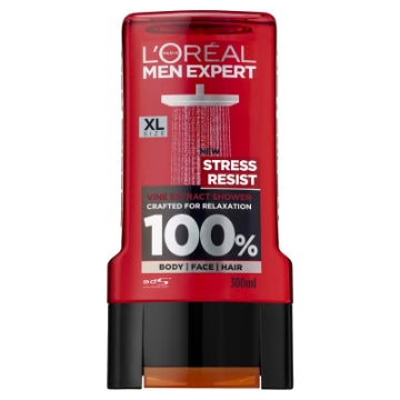 (6 x 300ml) L'OREAL MEN EXPERT SHOWER GEL -STRESS RESIST
