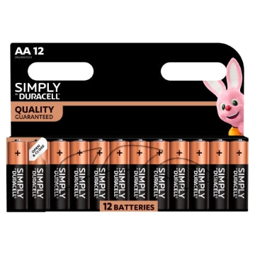(12 x 12pk) DURACELL SIMPLY - AA BATTERIES