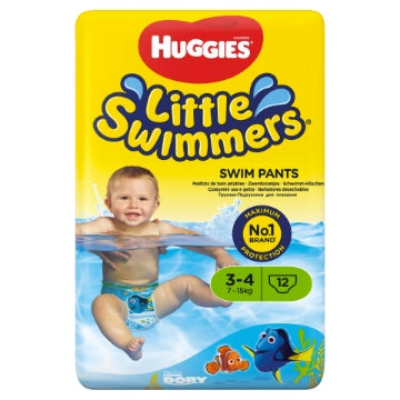 (3 x 12pk) HUGGIES LITTLE SWIMMERS - SWIM NAPPIES SIZE 3-4