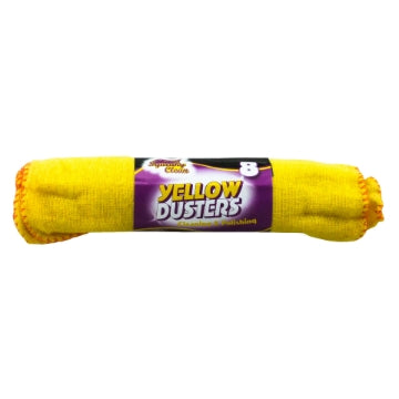 (10 x 8pk) SQUEAKY CLEAN - YELLOW DUSTERS