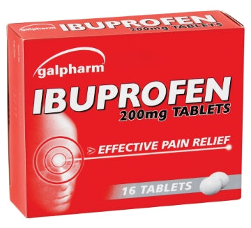(12 x 16's) GALPHARM IBUPROFEN COATED TABLETS 200mg