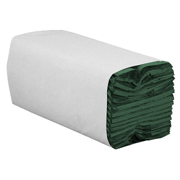 (2,520 x 1ply) C FOLD HAND TOWELS - GREEN 225x255mm