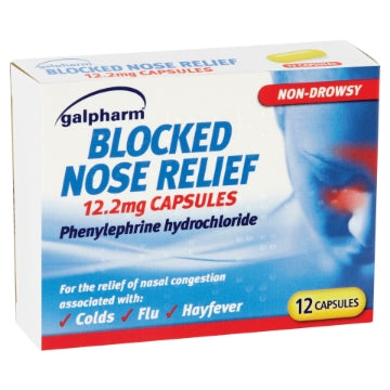 (10 x 12's) GALPHARM BLOCKED NOSE RELIEF CAPSULES
