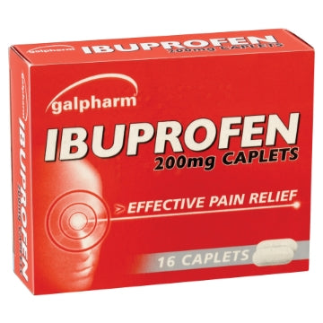 (12 x 16's) GALPHARM IBUPROFEN CAPLETS 200mg