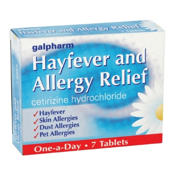 (10 x 7 tabs) GALPHARM HAYFEVER & ALLERGY TABS CETIRIZINE