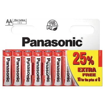 (20 x AA) PANASONIC AA BATTERIES 10PK (8+25%)