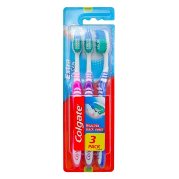 (12 x 3pk) COLGATE TOOTHBRUSH - EXTRA CLEAN