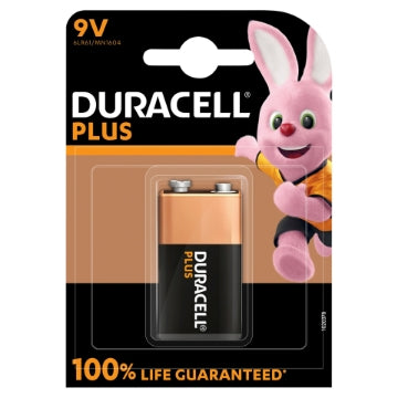 (10 x 1pk) DURACELL PLUS POWER +100% - 9V BATTERIES sub