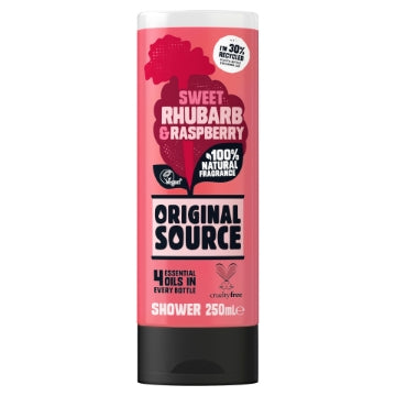 (6 x 250ml) ORIGINAL SOURCE - RHUBARB & RASPBERRY