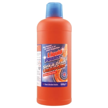 (12 x 900ml) LIQUID POWER - SINK & DRAIN CLEANER