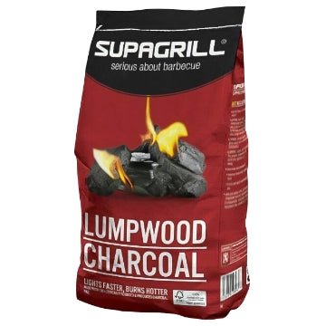 (1 x 4kg) SUPAGRILL BBQ LUMPWOOD CHARCOAL - MEDIUM