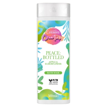 (6 x 500ml) CUSSONS CREATIONS BATH APPLE & ELDERFLOWER