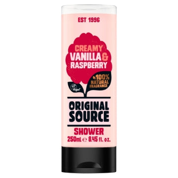 (6 x 250ml) ORIGINAL SOURCE - VANILLA & RASPBERRY