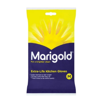(6 x Medium) MARIGOLD RUBBER GLOVES - KITCHEN (M)