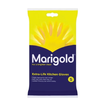 (6 x Small) MARIGOLD RUBBER GLOVES - KITCHEN (S)