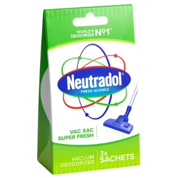 (6 x 3pk) NEUTRADOL - VACUUM DEODORIZER SACS SUPERFRESH